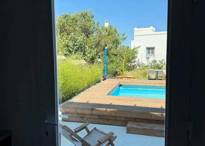 Minimal Cream Pool-front In Apartment *