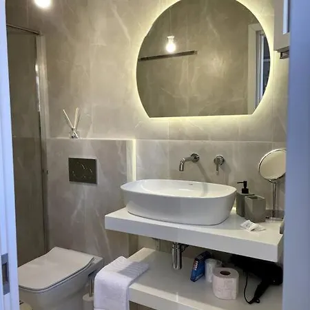 Minimal Cream Pool-front In Apartment