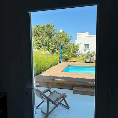 Minimal Cream Pool-front In Apartment *